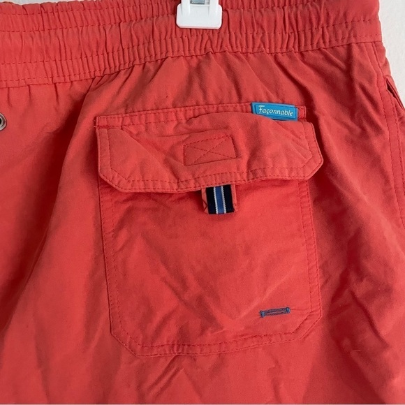 Faconnable Azul men’s salmon color swim shorts - Picture 6 of 8